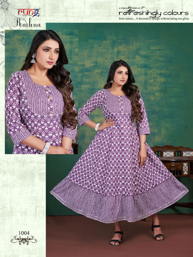 Rachna By Rung Cotton Printed Kurtis Catalog